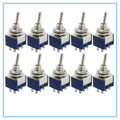 10 Pcs AC 125V 6A Amps ON/ON 2 Position DPDT Toggle Switch New