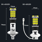 Kevanly 2Pcs H1 H3 T10 W5W BA9S LED 10W 4012smd 24led Car Fog Limp Auto DRL Daytime Running Light Reading Plate Light 6500K 12v