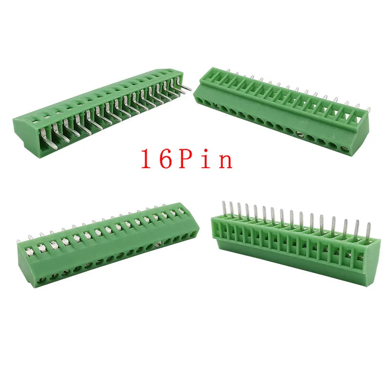 5/10Pcs KF128 2.54mm PCB Mini Screw Terminal Block Connector KF128-2.54 2/3/4/5/6/7/8/9/10/12/14/16Pin 150V 6A for 26-18AWG Cabl