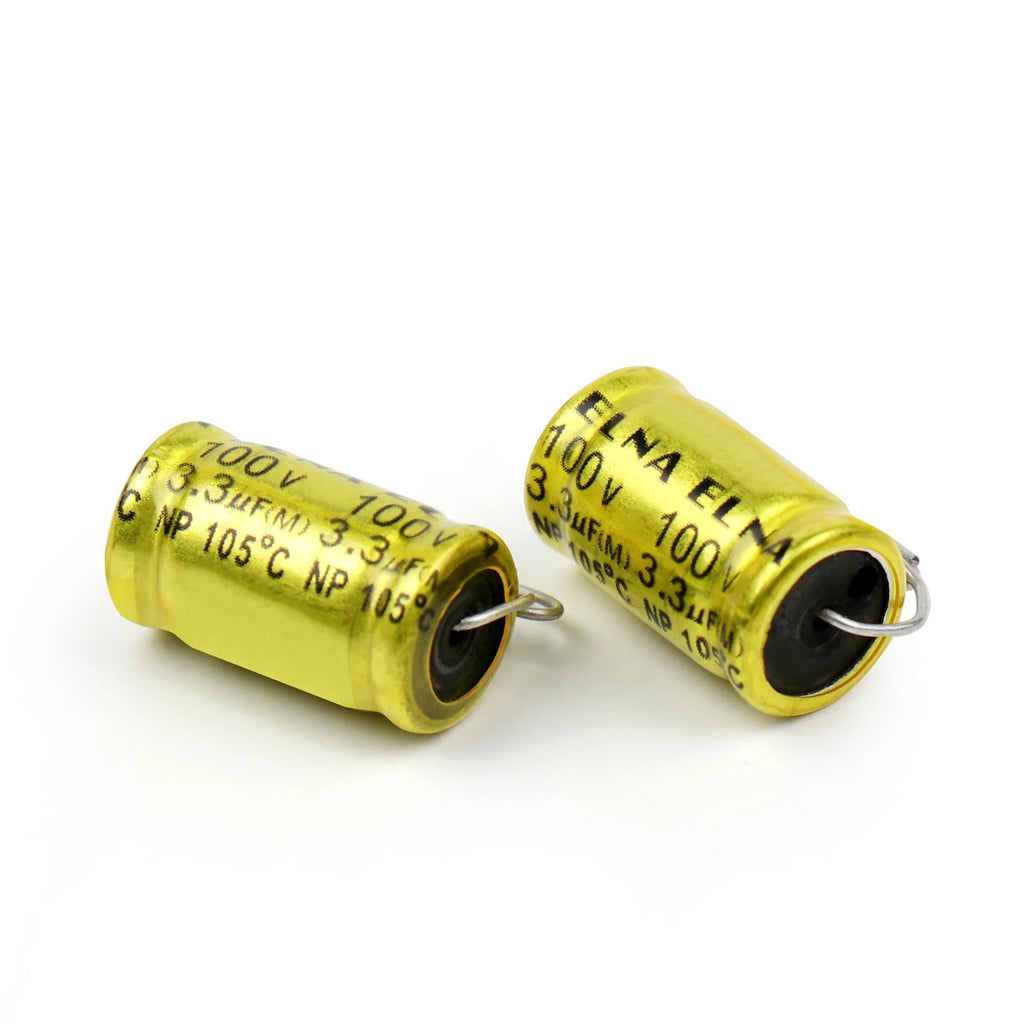 10Pcs 100V Horizontal Speaker Audio Capacitor Non Polarity Frequency Divider Crossover Polypropylene 1UF 1.5UF 2.2UF 3.3UF 4.7UF