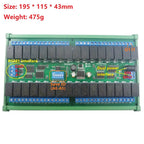 DC 12V 24V 32 Channels Modbus RTU RS485 Bus Relay Module UART Serial Port DIN35 Rail Board for PLC LED Home Automation Door Lock