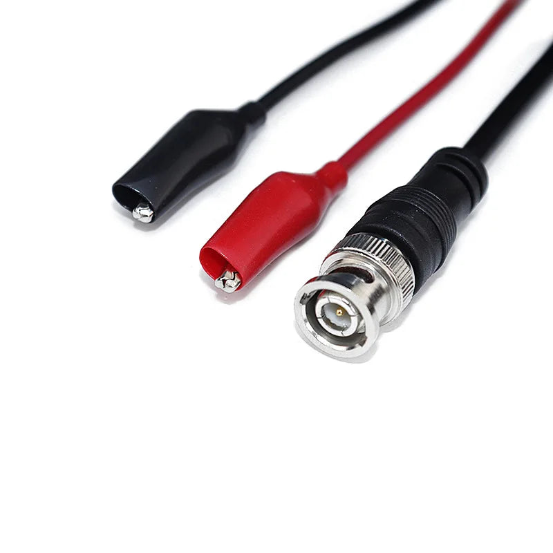 Digital Oscilloscope BNC Probe Test Leads Coaxial Q9 Male Plug to Dual Alligator Crocodile Clip Test Line Cable HT324