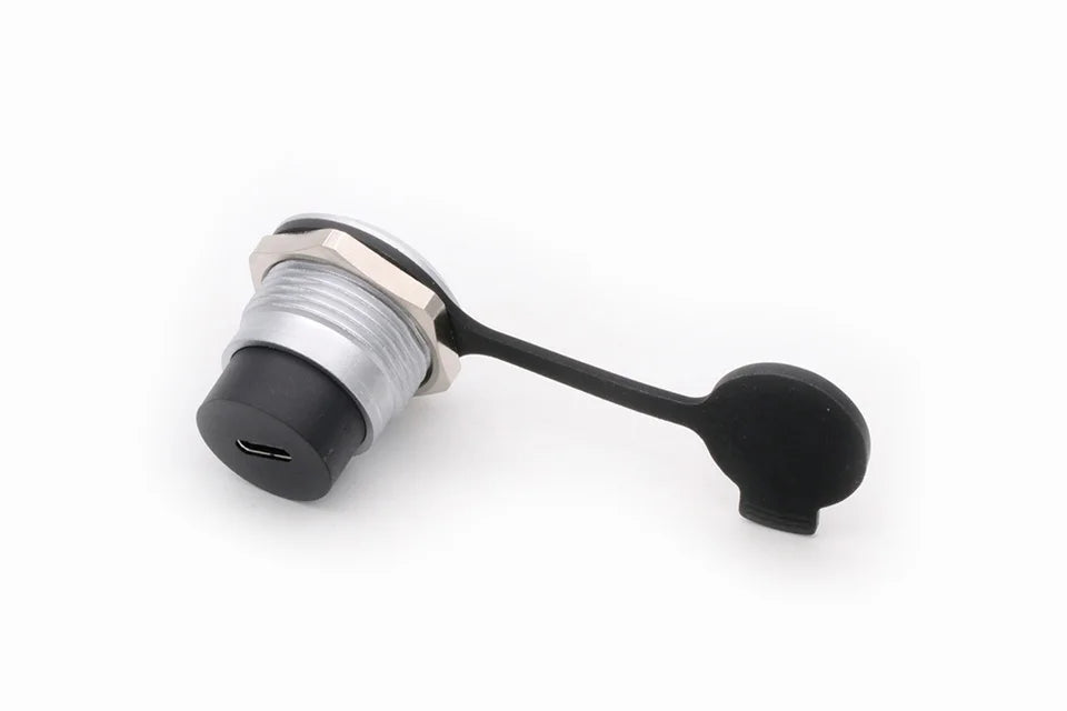 Waterproof D Type Chassis Connector,Type C Female to Female USB-C Converter Adapter Type-C Panel Mount DIY Jack with Dust Cover
