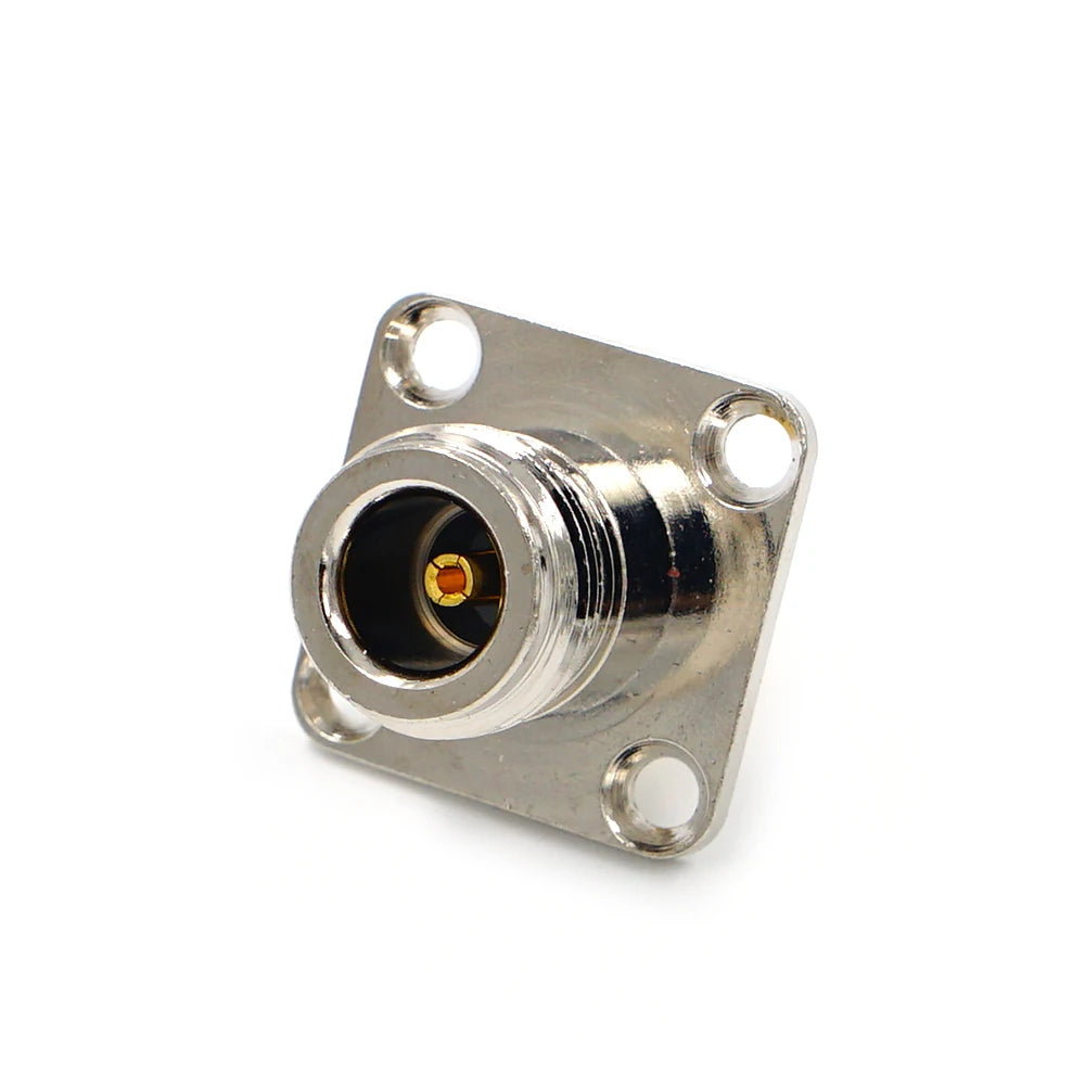 1Pcs N Type Female To SMA Male RF Connector Adapter Test Converter 4 Hole Flange Panel