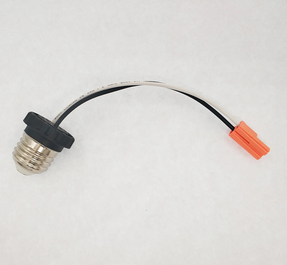 2pcs E26 Edison Screw ETL Approved LED Ceiling Recess Downlight Easy Install Lamp Base Socket With/Out 2p Orange Connector