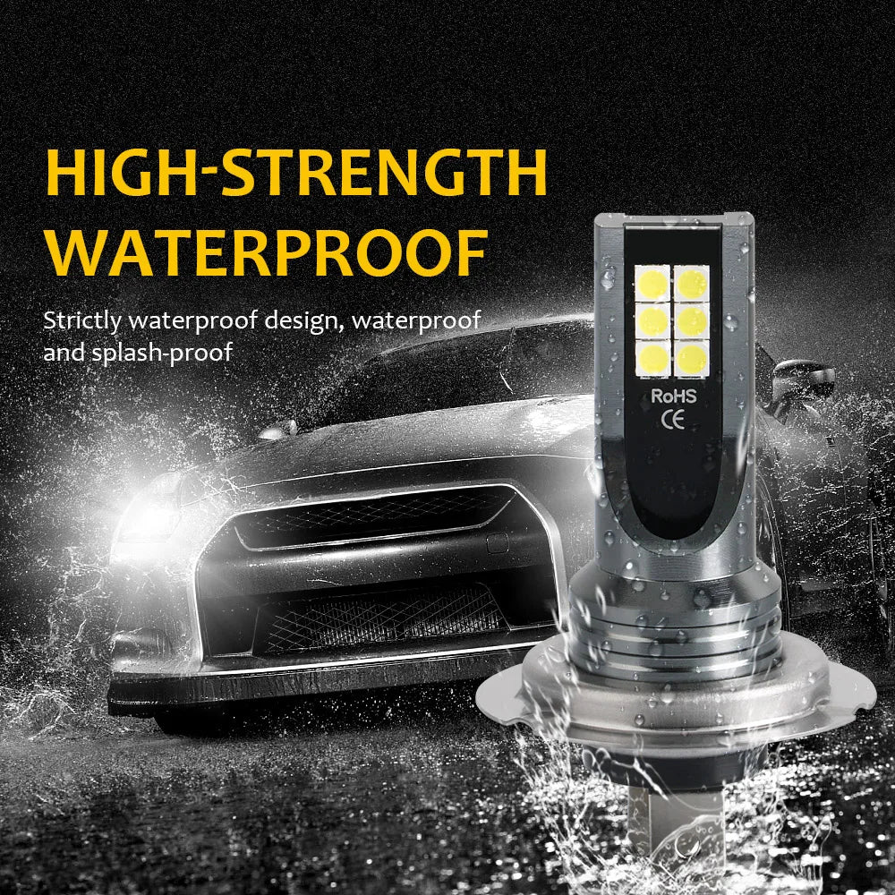 2PCS H8 H11 Led HB4 9006 HB3 9005 Fog Lights Bulb 3030 12SMD 6000K White Car Driving Running Lamp Auto Front Lamp Leds Light 12V
