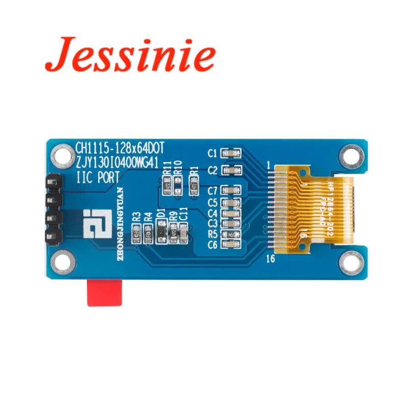 1.29 Inch OLED Module 1.29" 12864 Screen White 128X64 OLED LCD LED Display Module IIC SPI Interface CH1115 for Arduino 4Pin 7Pin