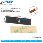 5 Pcs/Lot  WiFi 2.4G High Gain Built-in Flexible FPC Soft Antenna ZigBee Bluetooth Module Ipx Patch Antenna IPX to FPC Antenna