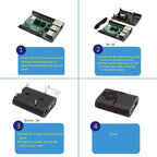 Raspberry Pi 4 Model B ABS Case with Cooling Fan and Heatsinks Kit