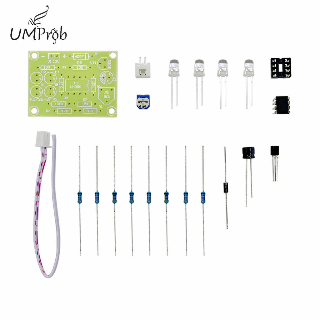5MM Blue LED Light Breathing Lamp DIY Electronics Kit LM358 Parts Kit for Hobbyists And DIY Enthusiasts