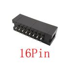 10Pcs IDC Box Header 6/8/10/12/14/16/18/20/24/26/30/34/40/50Pin Connector IDC Sockets 2.54mm Pitch Dual Row Straight DC3 Sockets
