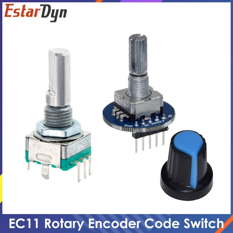 Rotary Encoder Module for Brick Sensor Development Round Audio Rotating Potentiometer Knob Cap EC11