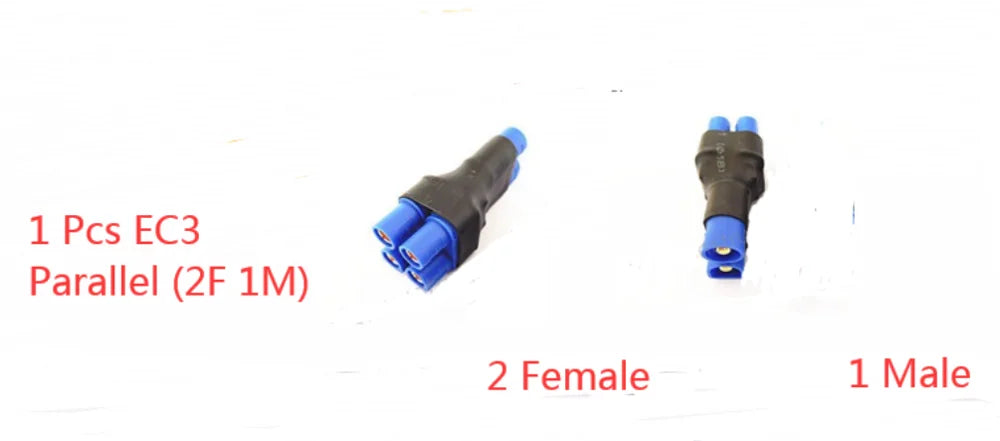 1PCS Deans T Plug  EC3 EC5 XT60 XT90 Parallel Serial Adapter Lipo Battery Converter Connector Plug DIY RC Model accessories