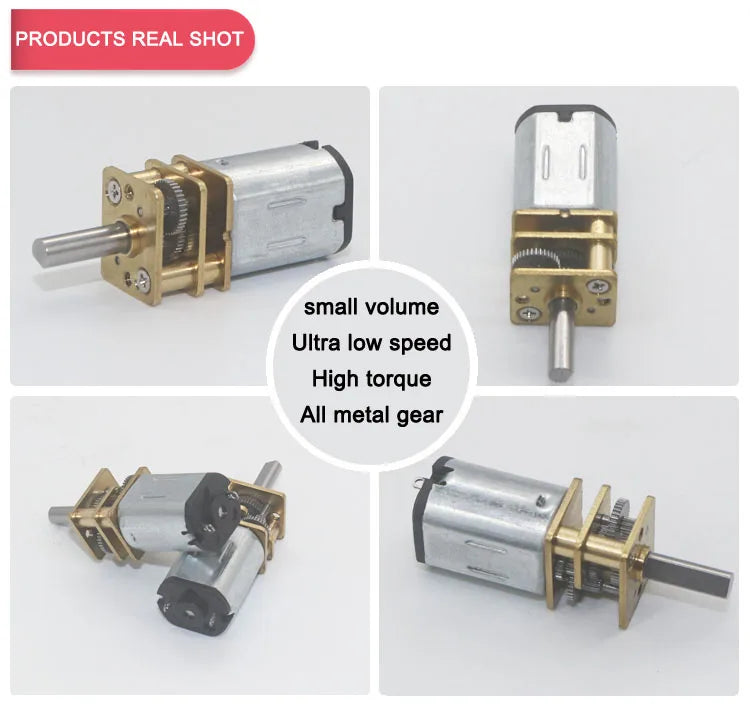 Bringsmart 3V 6V 12V 15-1500RPM N20 DC Gear Motor Reversed Control Low Noise for DIY Electronic Equipment Toys Mini Machine
