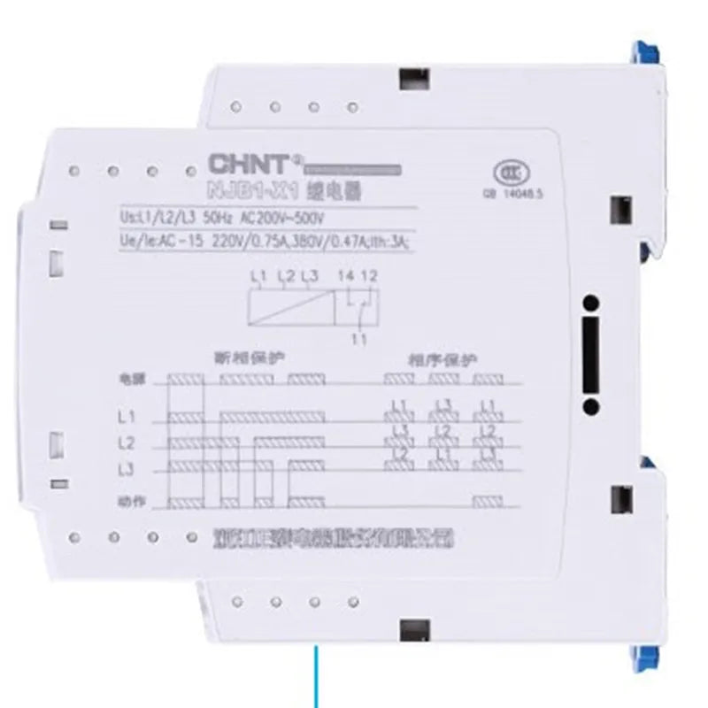 CHINT NJB1-X Three Phase AC Voltage Monitoring Relay Phase Sequence, Phase Failure Unbalance Protection Elements NJB1-X1