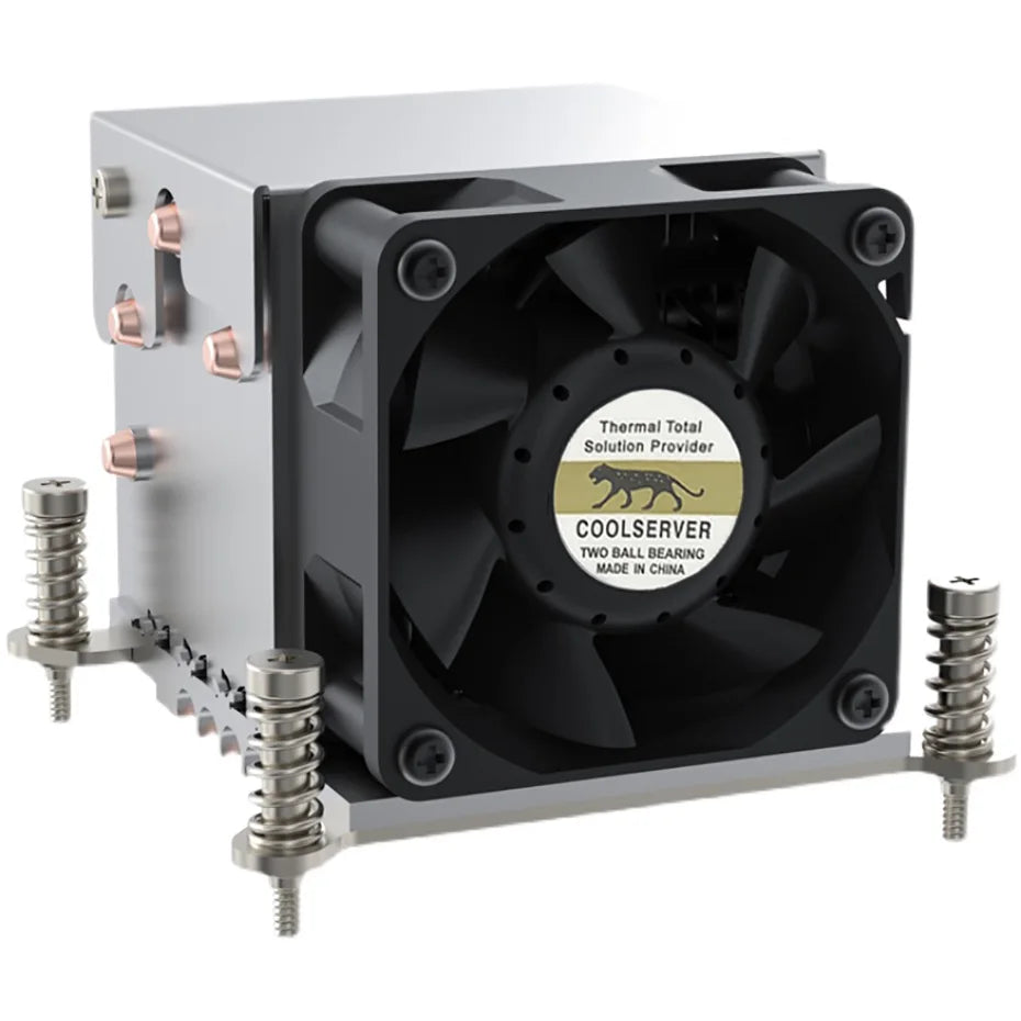 COOLSERVER R63 4 Heatpipe 2U Server CPU Cooler Workstation Computer Cooling Fan for Intel LGA2011 1700 115X AMD AM4