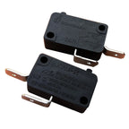 KW3A-25 Microswitches SPDT No Lever 2 Pin Standard Plunger Micro Switch for Oven Microwave,2-Pack