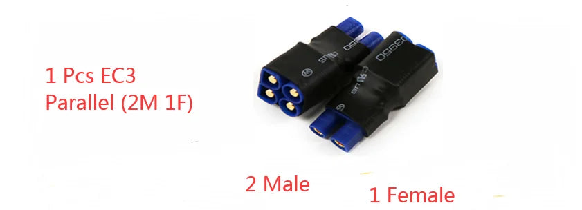 1PCS Deans T Plug  EC3 EC5 XT60 XT90 Parallel Serial Adapter Lipo Battery Converter Connector Plug DIY RC Model accessories