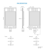 2PCS nRF24L01P 2.4GHz 500mW E01-2G4M27D SPI Transceiver E01-2G4M27D 27dBm SMA Long Range nRF24L01 PA LNA Transmitter Receiver