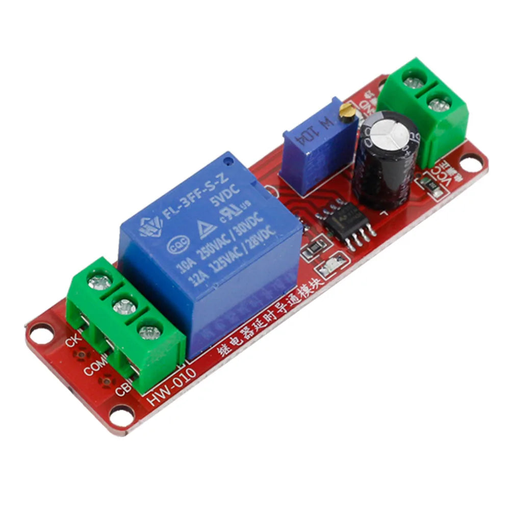 1 PCS NE555 DK555 Timer Switch Adjustable Disconnect Module Time Delay Relay Module DC 5V/12V Delay Relay Shield 0~10S