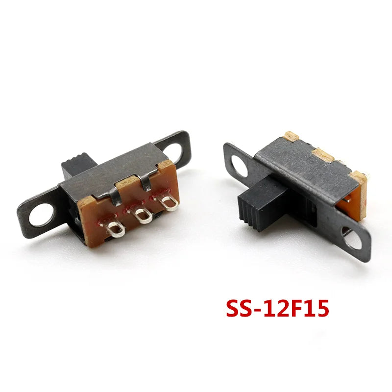 10PCS Slide Switch Micro-power Toggle Switch Single and Double-row Direct-inserted Horizontal Sliding Second Gear Third Gear
