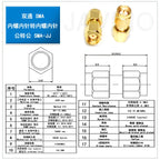 1-10Pcs Javino Adapter SMA / RP-SMA to SMA / RPSMA Male Plug & Female Jack Straight & Right angle RF Coaxial connector