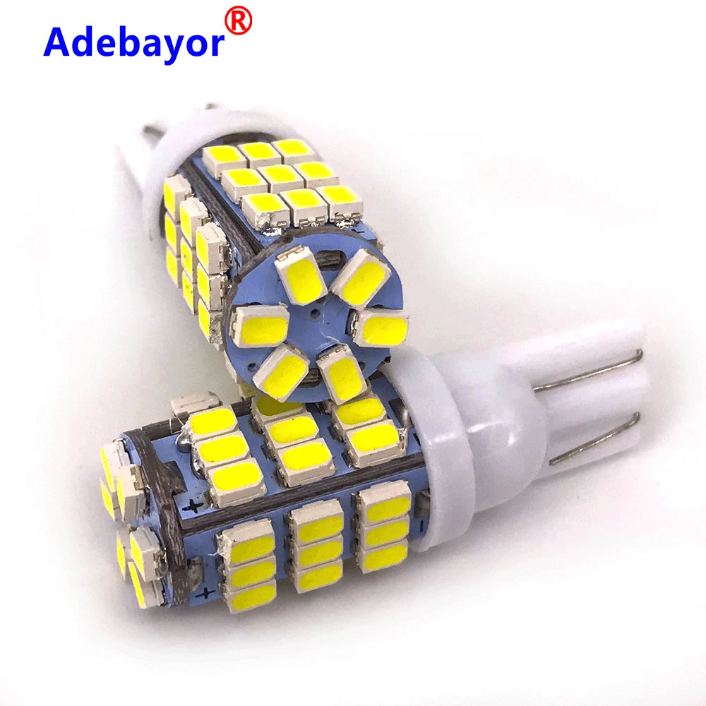 100pcs Car T10 42 Smd Leds Car Led Light Bulbs W5w 1206 3020 42smd 42led  White Color Side Interior Width Bulb Car Accessories