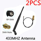 Eoth Wholesale 433MHz Antenna LORA 5dBi GSM 433 MHz Connector Rubber 433m LoRaWAN IOT SMA Male Female Extension Cord Pigtail