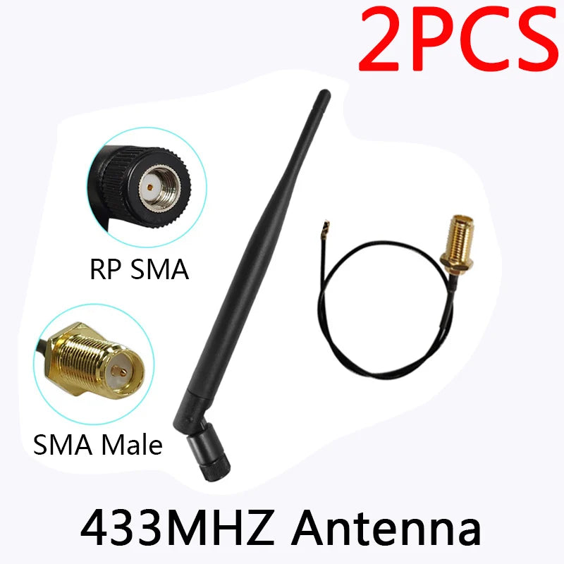 Eoth Wholesale 433MHz Antenna LORA 5dBi GSM 433 MHz Connector Rubber 433m LoRaWAN IOT SMA Male Female Extension Cord Pigtail