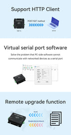 UART to Ethernet Serial Server RS485 RS422 RS232 RJ45 MQTT HTTP TCP RTU UDP PLC Cojxu NB114 Long Distance Modbus Gateway Modem