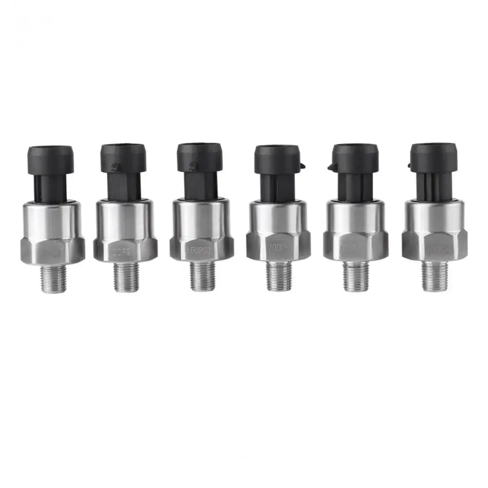 Stainless Steel 1/8" NPT DC 5V Pressure Transducer Sender Sensor For Oil Fuel Water 30/100/150/200/300/500PSI Pressure Senor