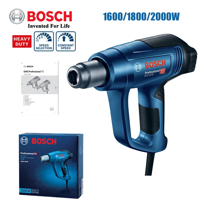 Bosch 220V Thermoregulator Heat Gun GHG 16-50 18-60 20-63  Professional Industrial Electric Hot Air Blower Soldering  Power Tool