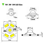 1W 3W 5W High Power LED COB Infrared Red 680nm 740nm 800nm 850nm 880nm 940nm 980nm 1000nm For Lighting CCTV Monitor Cameras