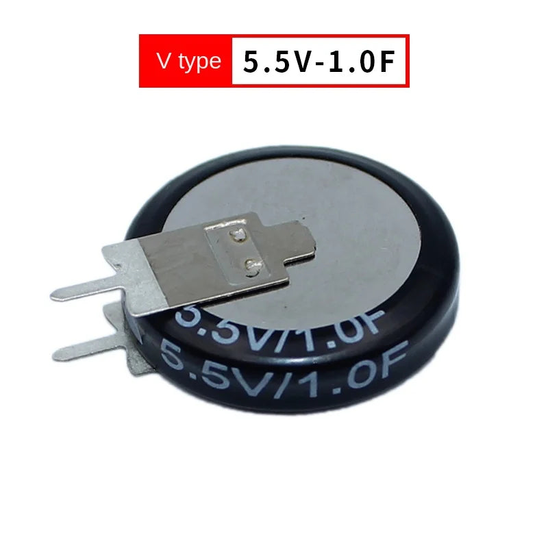 2PCS/Lot Super Capacitor 5.5V 0.1F 0.22F 0.33F 0.47F 0.68F 1F 1.5F 4.0F Button Type Farrah Supercapacitor VHC Type