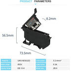 10Pcs UK5-HESI Screw Din Rail Terminal Block Fuse Holder 5*25mm 24V/220V LED With Disconnect Lever Wire Electrical Connector