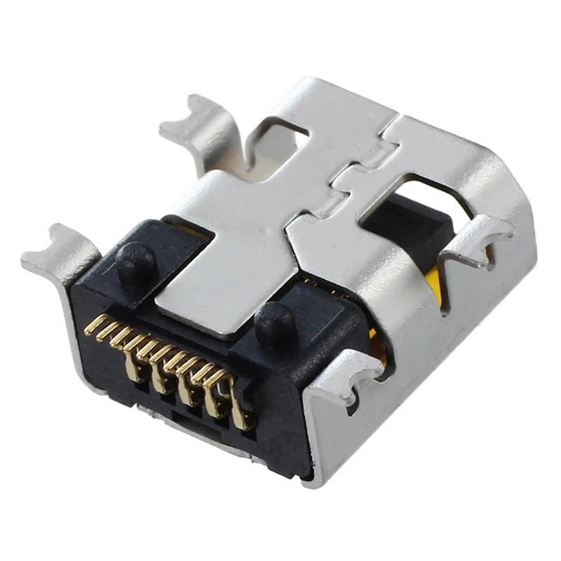 10Pcs Female Mini USB Type B 10 Pin SMT SMD Mount Jack Connector Port Flat Mouth
