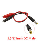 Alligator Cilps to USB/Banana Plug Test Cable Lead Jumper Wire  Male Female DC 5.5x2.1 Crocodile Clip Probe Power Supply Adapter