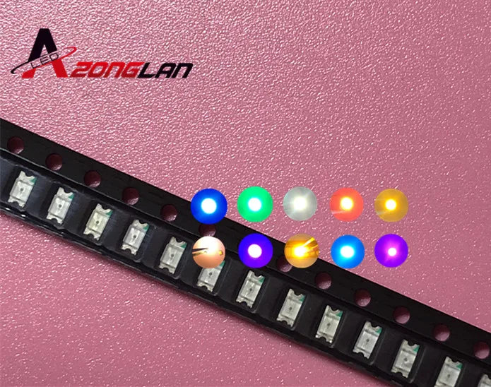 100pcs/lot 3216 1206 SMD Led Super Bright Red/Green/Blue/Yellow/White/RGB/ICE BLUE/UV Water Clear LED Light Diode 3.2*1.6*0.8mm