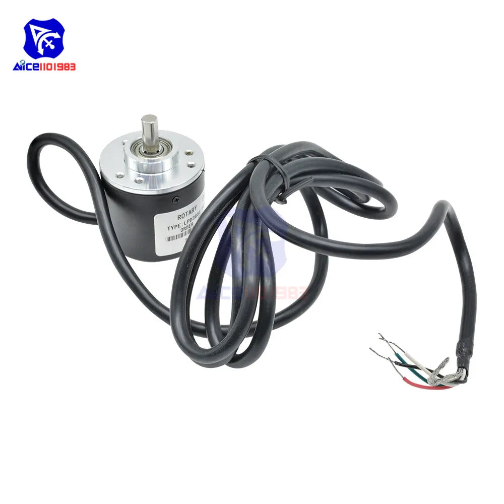 diymore Encoder 360 P/R / 600 P/R Photoelectric Incremental Rotary 5-24V AB Two Phases 6mm Shaft