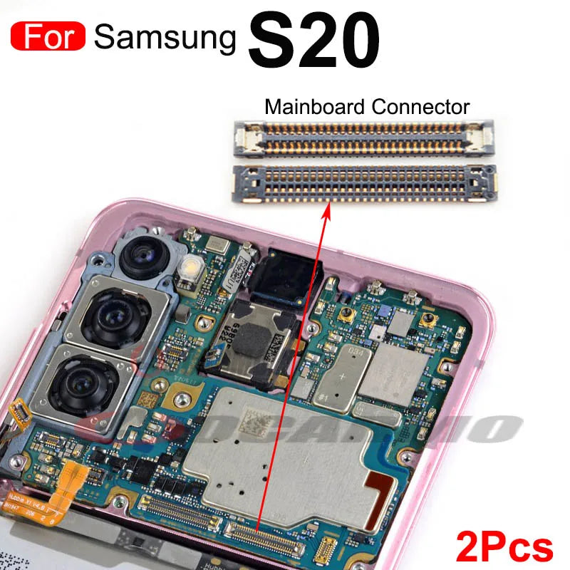 2Pcs For Samsung Galaxy S20 LCD FPC Plug Main Board PCB Connector Mainboard Flex Connector WIFI Signal Antenna