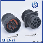 9 pin waterproof auto connector Diagnosctic Tool  circular Connector HD16-9-1939P HD16-9-1939S for Track J1939 For Deutsch