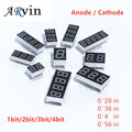 5Pcs 0.28 Inch Digital Tube LED Display 1Bit 2Bit 3Bit 4Bit Display Common Anode / Cathode 0.28"/0.36"/0.4"/0.56" 7 Segment Red