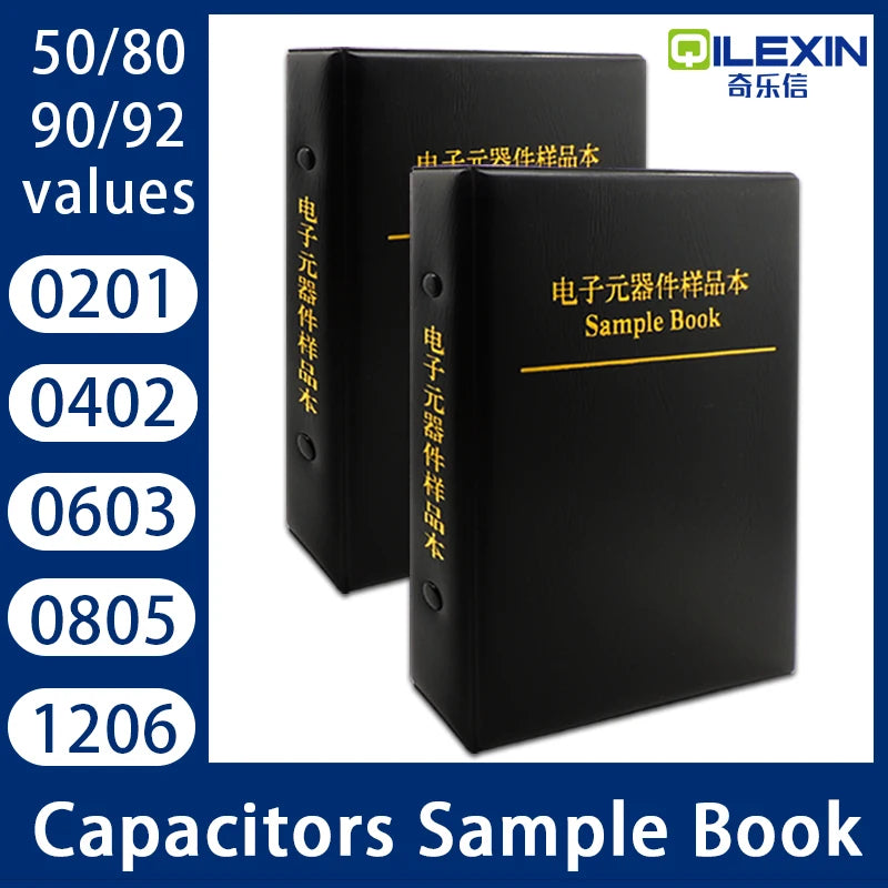 Capacitors Kit SMD Capacitor Sample Book 0201 0402 0603 0805 1206 Assortment Pack 80/90/92values DIY 25 50 pcs