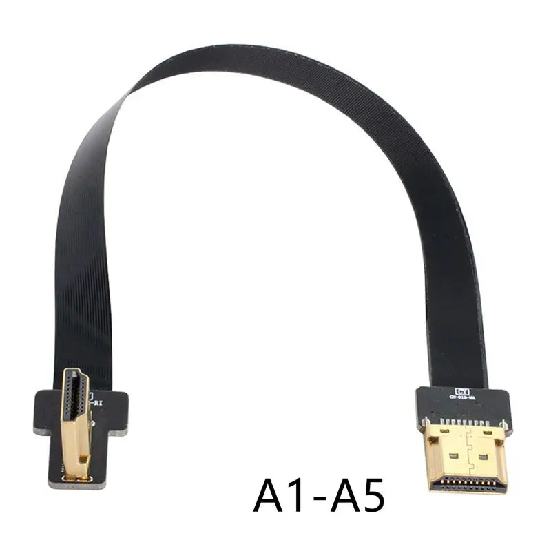 FPV Micro Mini HDMI-compat 90 Degree Connector FPC Flexible Flat HD Ribbon Cable FFC Pitch 20pin For Drone Gopro DSLR Gimbal Kit
