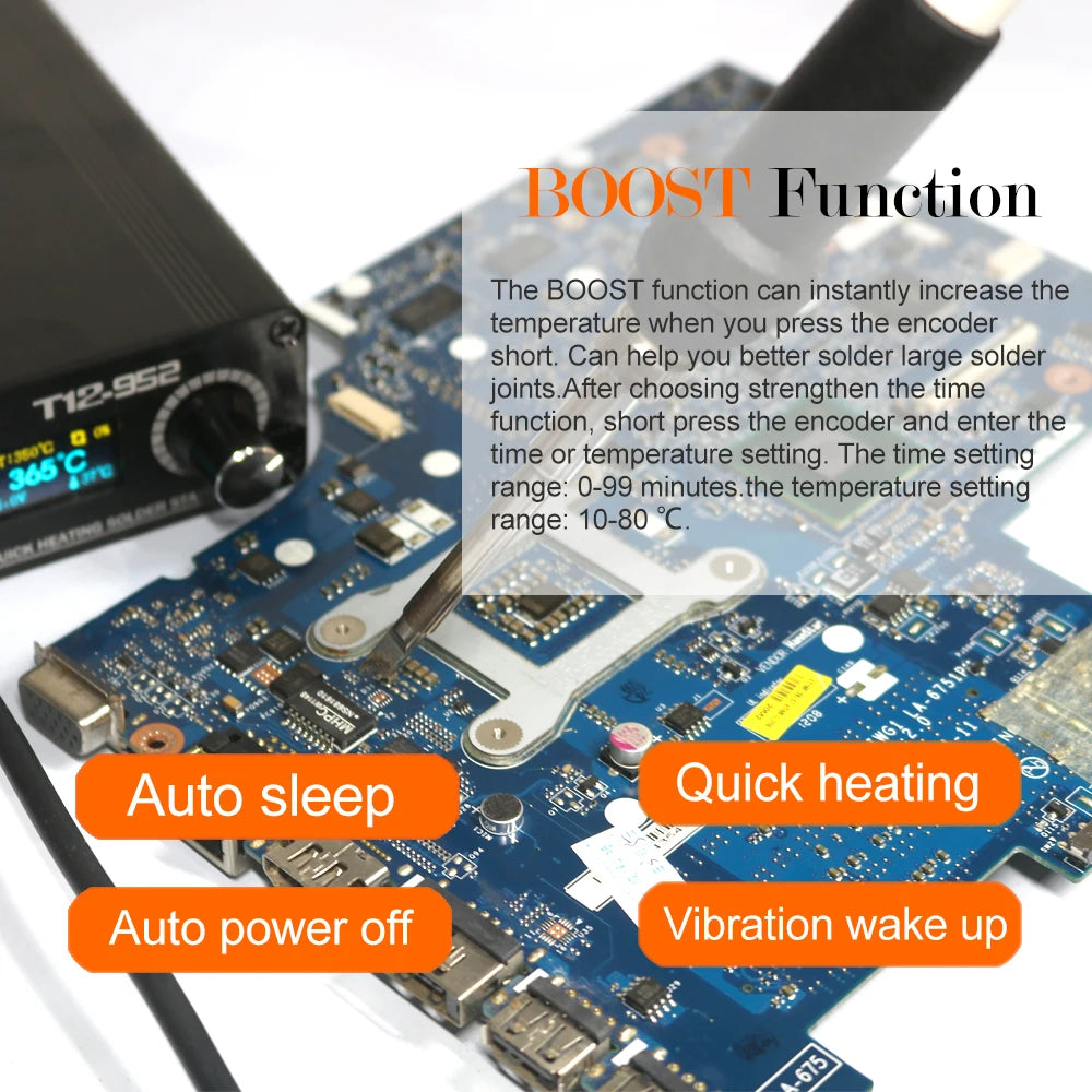 Quick Heating T12 soldering station electronic welding iron 2020 New version STC T12 OLED Digital Soldering Iron T12-952 QUICKO