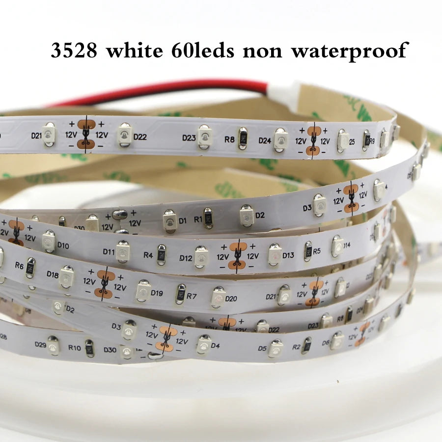 UV LED Strip Light 12V 24v Ultraviolet 60/120/240LEDS/M LED Diode Ribbon LAMP SMD 3528 Purple Flexible Tape for DJ Fluorescence