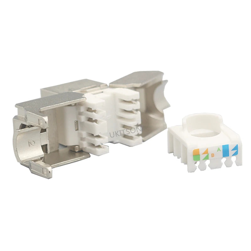 Keystone CAT 6A RJ45 Shielded FTP Zinc Alloy Slot CAT.6A Jack Modules CAT6A LAN Coupler Socket For 10GB Network