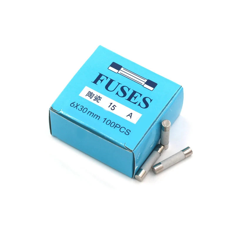 10-100Pcs Fast blow Ceramic Fuse 5mm x 20mm 6x30  T 0.5A 1A 2A 3A 4A 5A 6A 8A 10A  15A 16A 20A 30A 250V Car Cigar Microwave Oven