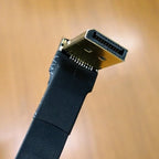 DisplayPort Ribbon Extension Cable Male-Female Flat EMI shielding FPC Cable DP 90 degree Angle Connector With mounting bracket