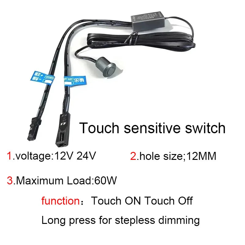 Customizable DC 12V 24V Wardrobe Closet Lighting Dupont Power Supply Specialized Touch Function Hand Sweep Function Human Sensor